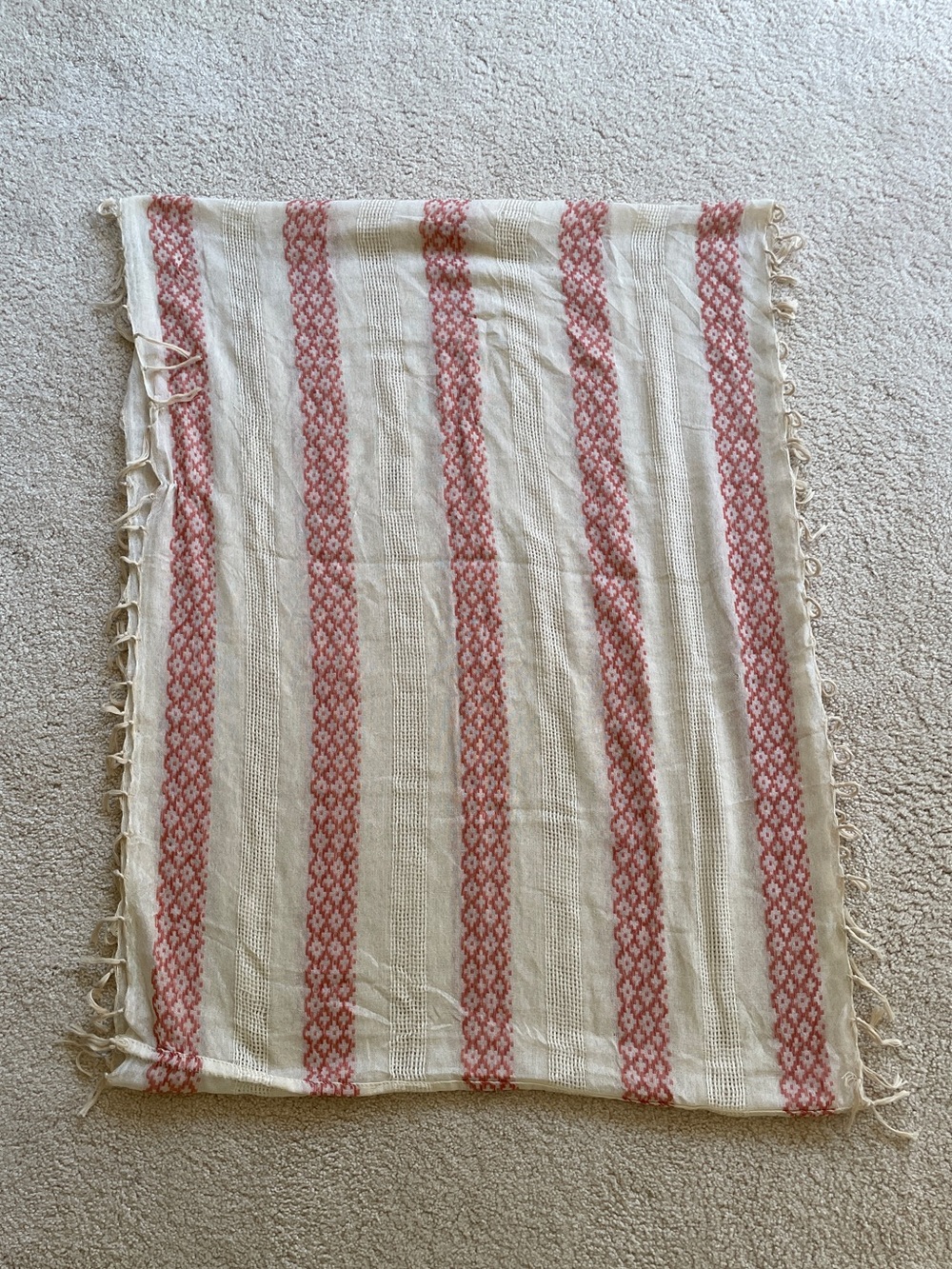 Boho Lightweight Striped Infinity Scarf 35” x 24”